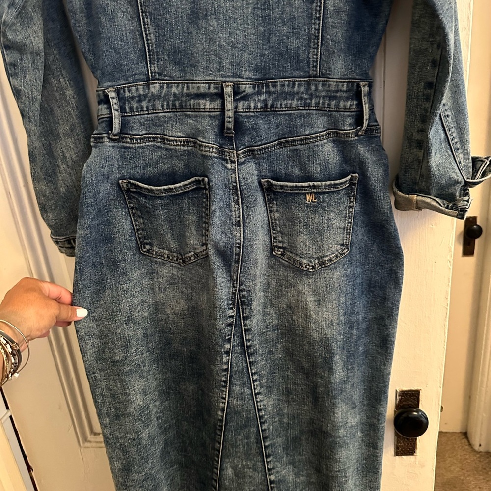 Stunning designer Denim Button-Up Dress size MSOLD - Picture 12 of 14